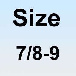 Size 7/8-9