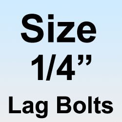 Type 316 Stainless Lag Bolts - Size 1/4