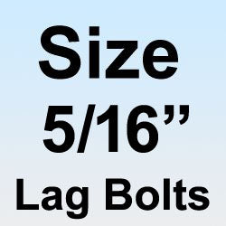 Type 18-8 Stainless Lag Bolts - Size 5/16
