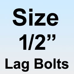 Type 316 Stainless Lag Bolts - Size 1/2