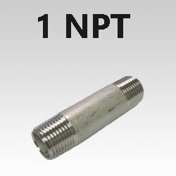 1 NPT Type 316 Stainless Pipe Nipples