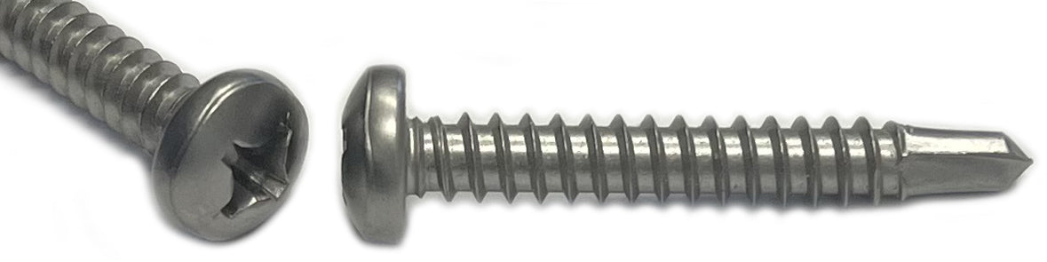 Stainless Self-Drilling Phillips Pan Tek Screws