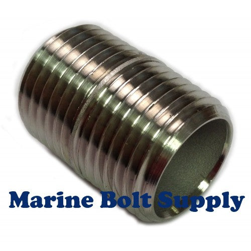 Pipe Nipple 1/2 NPT X 1-1/8 (CLOSE) S40 Type 316L Stainless