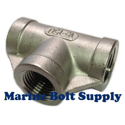 Pipe Tee S40 1/4 NPT Type 316 Stainless