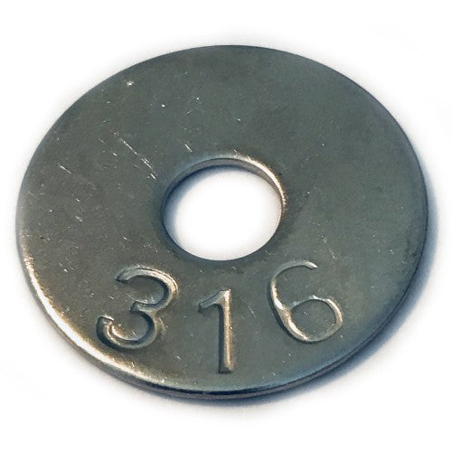 Fender Washer #8 x 3/4" Type 316 Stainless Steel 