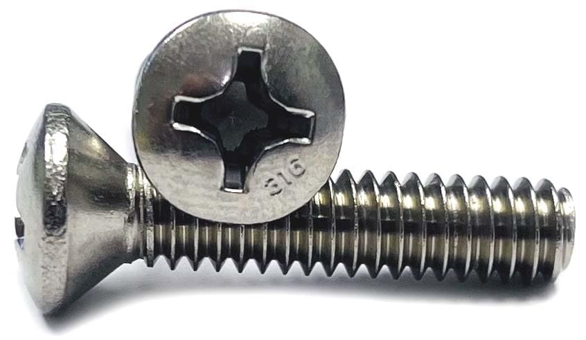 Type 316 Stainless Phillips Oval Machine Screw Assortment Kit