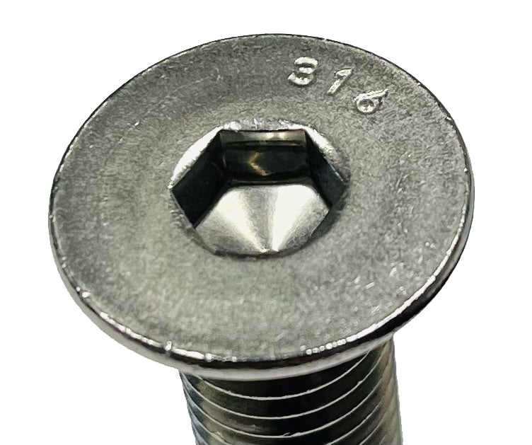 Flat Head Socket Cap Screw 1/2-13 x 2" Type 316 Stainless