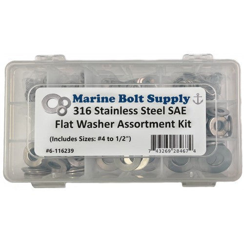 Type 316 Stainless SAE Flat Washer Assortment Kit