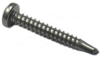 Self-Drilling Phillips Pan Tek Screw #8 x 2" Type 410 Stainless