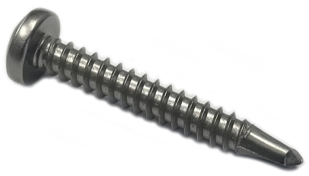 Self-Drilling Phillips Pan Tek Screw #8 x 2" Type 410 Stainless