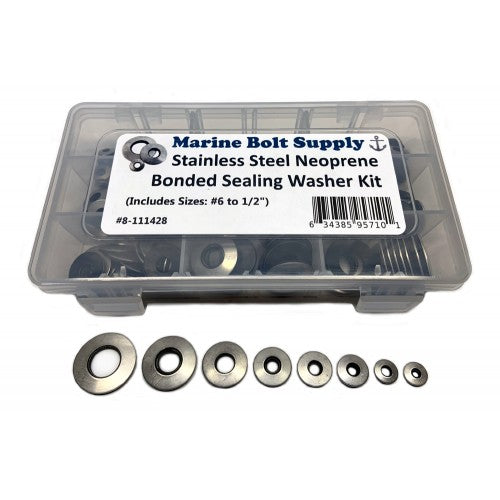 Standard Type 18-8 Stainless Sealing Washer Assortment Kit