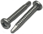 Self-Drilling Phillips Pan Tek Screw #8 x 2" Type 410 Stainless