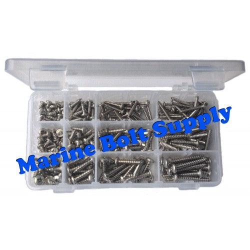 Type 316 Stainless Phillips Truss Sheet Metal Screw Assortment Kit