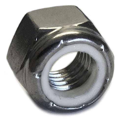 Nylon Insert Lock Nut 1/4-20 Type 18-8 Stainless