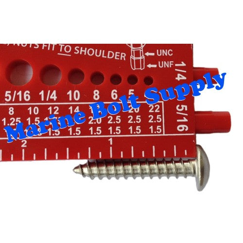 Nut, Bolt & Thread Gauge (Color Red)