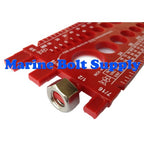 Nut, Bolt & Thread Gauge (Color Red)