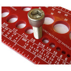 Nut, Bolt &amp; Thread Gauge (Color Red)