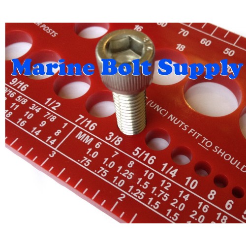 Nut, Bolt & Thread Gauge (Color Red)