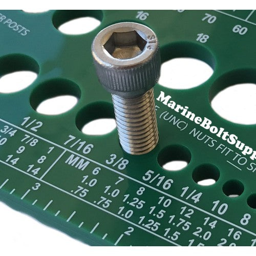 Nut, Bolt &amp; Thread Gauge (Color Green)