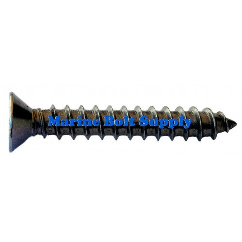 Sheet Metal Screw Phillips Flat Head #8 x 1" Type 316 Stainless