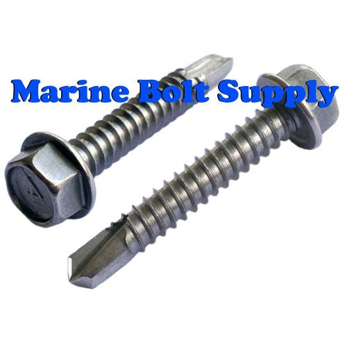 Self-Drilling Hex Tek Screw #6 x 1-1/4" Type 410 Stainless