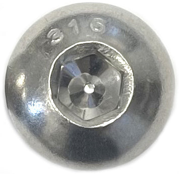 Button Socket Cap 1/4-20 x 1" Type 316 Stainless