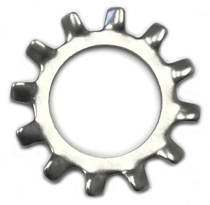 External Tooth Star Lock Washer 1/4 Type 316 Stainless Steel