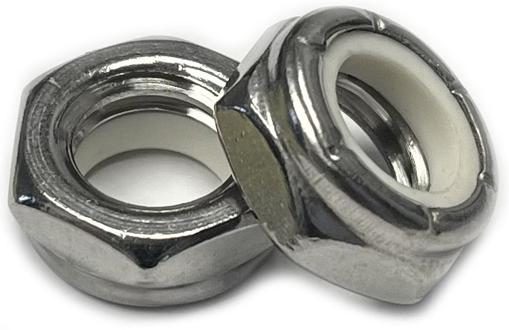 Nylon Insert Locking (Jam) Thin Nut 1/2-20 (Fine Thread) Type 18-8 Stainless Steel