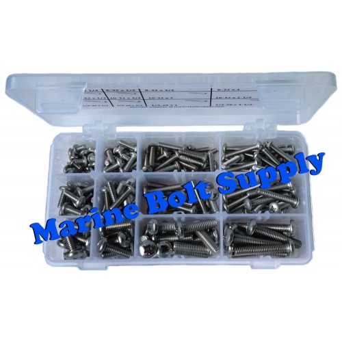 Pack of 250 410 Stainless Steel Self Drilling Screws Assortment Kit Pan Head Phillips Drive #8 x 1/2 to 1-1/4 EDCarrying SDS-01 