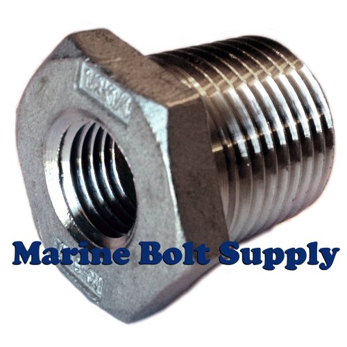 Pipe Bushing 3 4 Mpt X 3 8 Fpt Schedule 40 Type 316 Stainless Steel